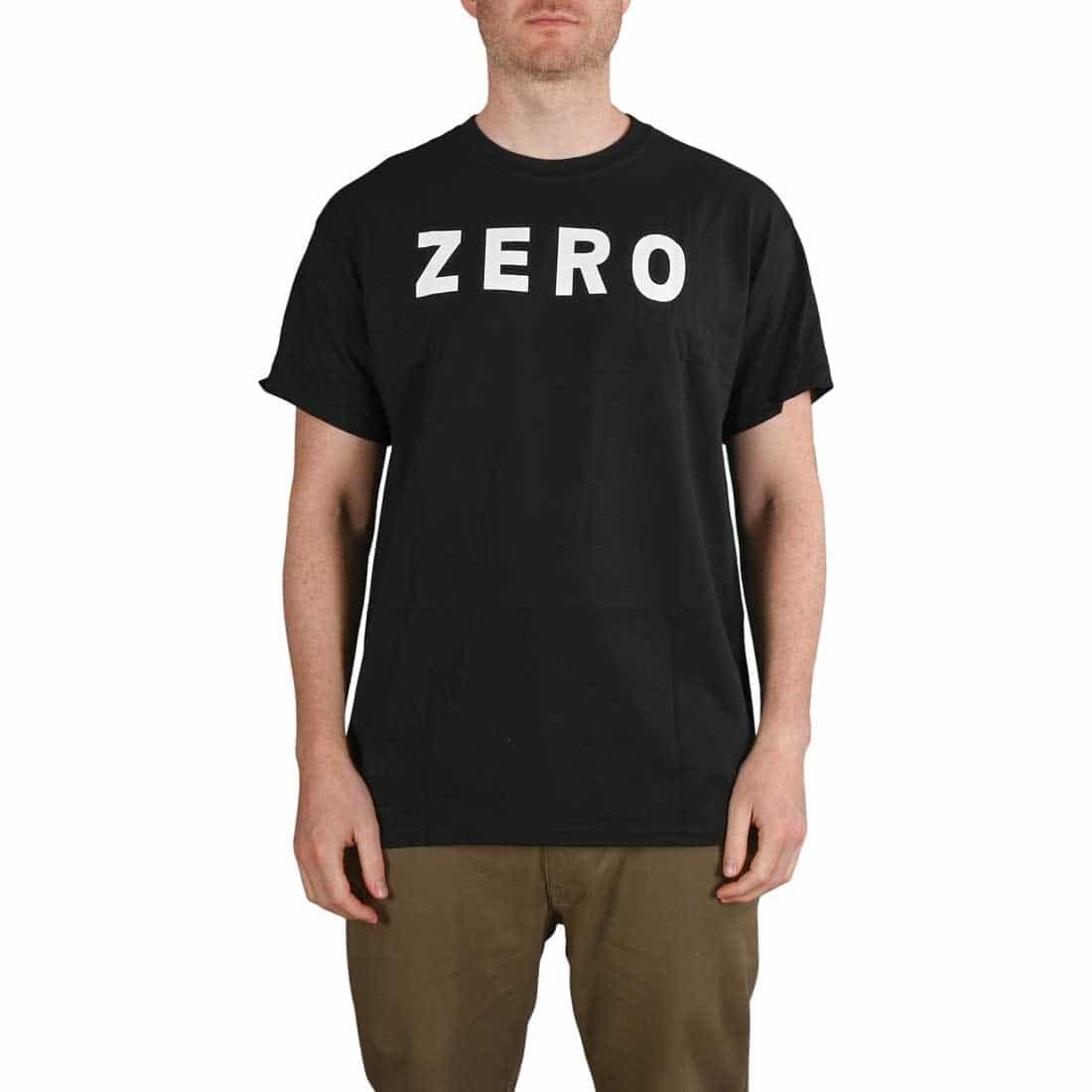Zero Skateboards S/S T-Shirt Army Logo Skate Shirt, Black/White, Size: Medium