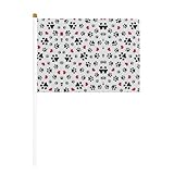 love cat paw heart puppy foot stampa stampa su entrambi i lati bandiera sventolante mano – colori vivaci, per tornei sportivi e partite