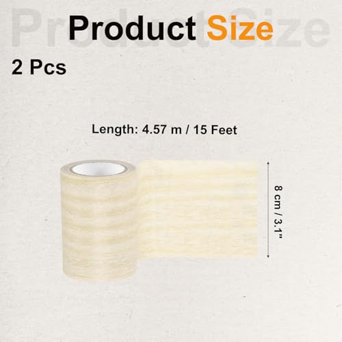 Image of PATIKIL Wood Grain Tape 3.1 inch x 15 Ft, 2 Pcs Self-Adhesive Wood Texture Repair Tape Realistic Wood Effect Contact Paper Patch for Furniture Cabinets Floor Walls Home, Light Yellow Oak