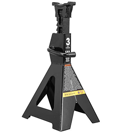 Image of Torin 3 Ton (6,000 LBs) Capacity Steel Jack Stands, 2 Pack, Black, AT43006B