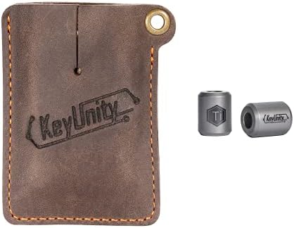 KeyUnity KA05 EDC Leather Sheath & KA01 Titanium Paracord Beads Bundle image 2