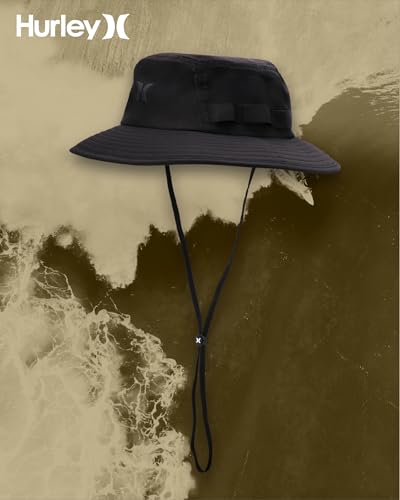Image of Hurley Men's Boonie Hat - Moisture Wicking and Packable Full Brim Sun Hat UV Protection for Fishing, Hiking, and Safari
