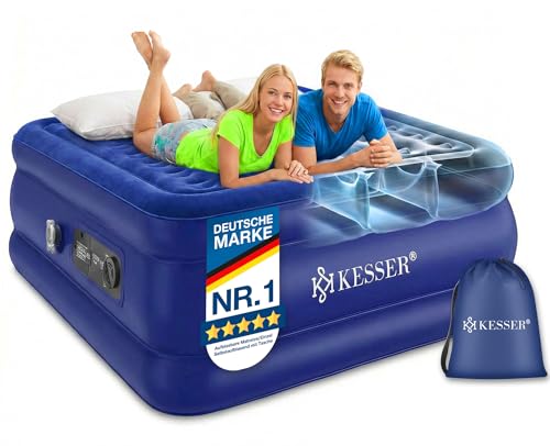 KESSER® Colchón Inflable con Bomba eléctrica integrada Colchón Inflable Elevado para los huéspedes de la Noche con Bolsa de Almacenamiento