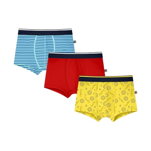 Image of KYDA KIDS Boys Cotton Blend Regular Fit Printed Trunks | Supersoft Elastic Waistband Underwear | Breathable Kids Innerwear Multicolor Combo (Pack of 3)