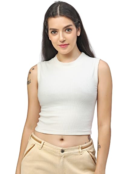 tickled pink WOMEN & GIRLS SLEEVELESS TANK CROP TOP-picture-26