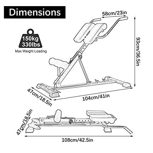 Romeinse stoel Hyperextension Bank voor thuis Gym, verstelbare beenpersmachine, opvouwbare oefenapparatuur rugverlengbank voor buiktraining - Image 7