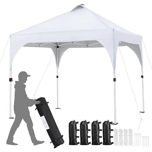 Yaheetech 10x10ft Pop Up Canopy Tent, Outdoor Instant Sun Shelter with Solar LED Lights, UPF...