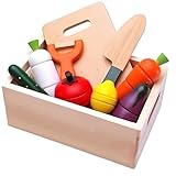 SINGERTOP おままごと キッチン セット子供 知育玩具 新鮮お野菜＆果物 木製ままごと 木製切れちゃう マグネット式 フルーツ＆おやさいセット 男の子 女の子 ３ 4 5 6 7歳お誕生日 木のおもちゃ サクッと切れるおままごと ごっこ遊び お誕生日 プレゼント クリスマスギフト