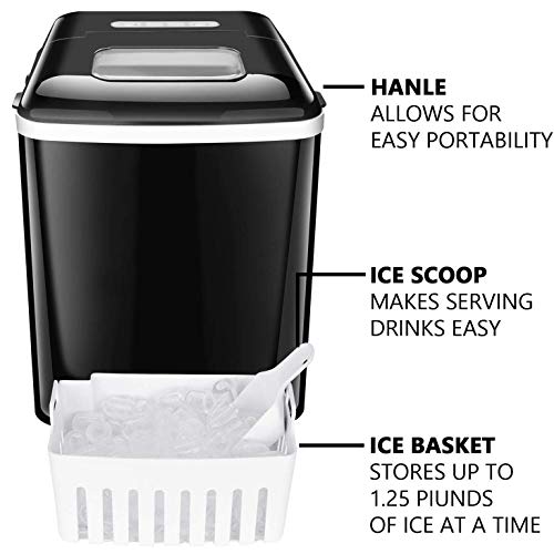 WANJXQUIY Ice Maker Machine Counter top,Portable Ice Maker Crushed ice