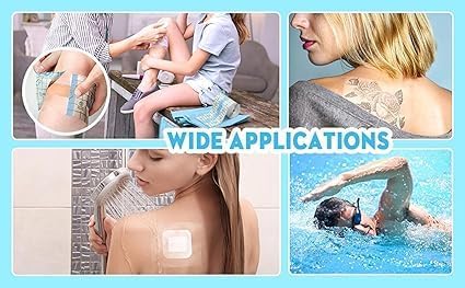 AANAHIL Waterproof Transparent Adhesive Bandage Tape (5 cm Γ 5 m) | Clear Stretch Dressing for Shower, Wounds & Tattoo Protection 3