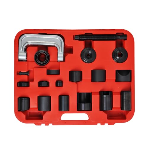 WINMAX TOOLS AUTOMOTIVE 21PCS Ball Joint Press Kit, Master Ball Joint Removal Tool, Brake Anchor Pin U Joint Ball Joint Press Tool for 2WD 4WD Cars