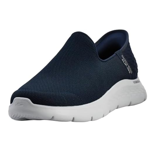 Skechers Tênis masculino Gowalk Flex Hands Free Slip-ins Atlético slip-on Casual Caminhada Tênis, Azul marino, 42