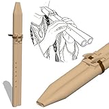 Vatonezich Native American Style Drone Flute | A Key Plastic Flute Instrument for Meditation & Practice | Lightweight Indian Flute with Dual Chambers