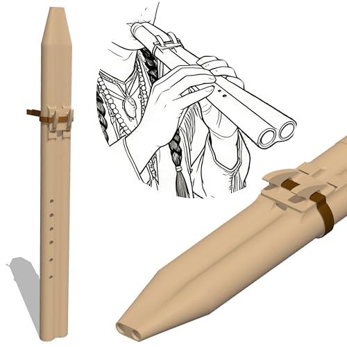 Vatonezich Native American Style Drone Flute | A Key Plastic Flute Instrument for Meditation & Practice | Lightweight Indian Flute with Dual Chambers