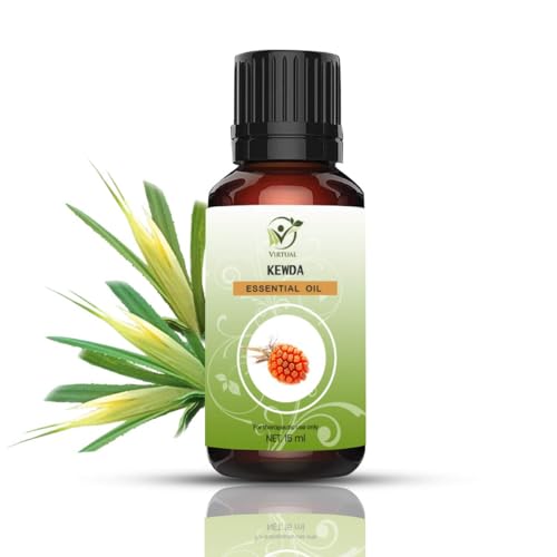 Image of VIRTUAL Kewda Essential Oil 15ml | 100% Pure & Natural Undiluted Oil | Aromatherapy Diffuser Oil for Hair Growth & Skin Care | Improves Hair Thickness & Density | Long Lasting Fragrance Oil