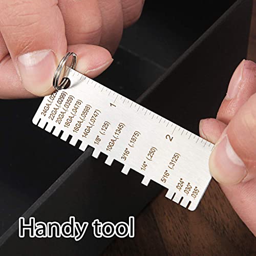 Calibrador de Espesor para Hilo y Lámina de Metal Acero Inoxidable miniatura 6