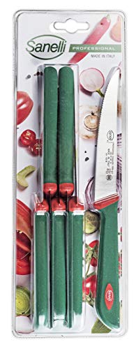 Acciaio specifico per coltelleria professionale, laminato a sezione conica garantisce elevata durezza, buona flessibilità ed elevato potere tranciante