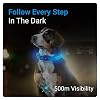 Tractive LED Light Up Dog Collar USB Rechargeable Waterproof (Blue)