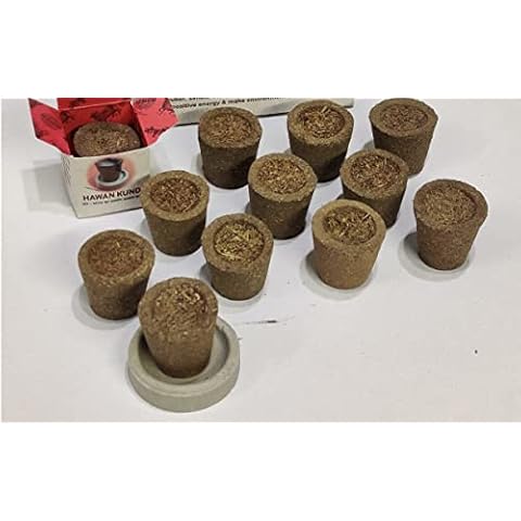 Organic Havan Cups | Sambrani Cups Sambrani Dhoop Cups Incense for Pooja | Positive Aura Cleansing |- Jatamassi Sandalwood Guggal desi ghee loban kapur (24 Piece) Cover