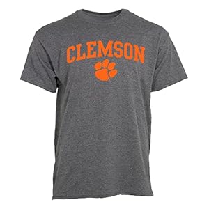 Barnesmith Clemson University Tigers Short-Sleeve T-Shirt, Heritage, Charcoal Grey, Large