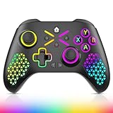 Gamrombo Wireless Gaming Controller Compatible with Xbox One S/X, Xbox Series X/S Windows 10/11 PC Gaming Controller with Adjust RGB Light/Audio Jack/Turbo/Macro/Dual Shock