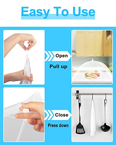 Comforer Food Cover Mesh Food Tent, 17 Inches, Nylon Covers, Pop-Up Umbrella Screen Tents, Collapsible And Reusable Patio Bug Net For Bbq, Picnics, Parties, Camping, Outdoor - 6 Colors #TOP5