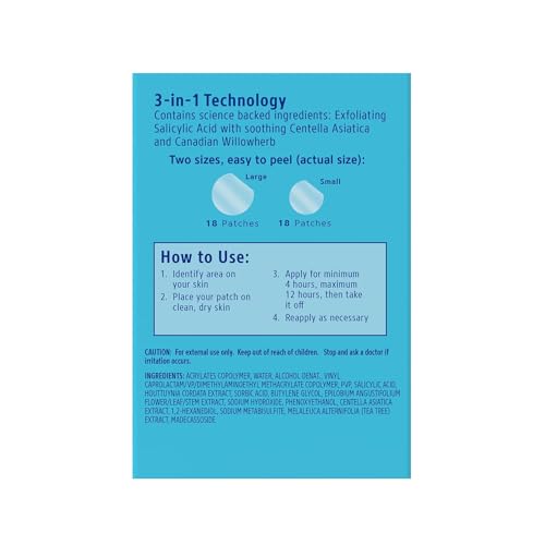 Differin Acne Treatment Gel and Differin Patches Set: 36 Power Patches, 18 large and 18 small patches for acne-prone skin and A30 day retinoid treatment with 0.1% Adapalene, Mother's Day Gifts - 10