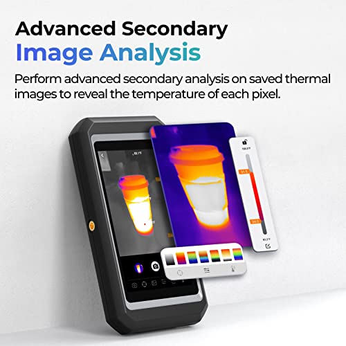 TOPDON TC003 Thermal Imaging Camera, 512x384 TISR High Resolution Dual-Camera with 2MP Visual Thermal Camera, 5" Touch Screen, -4°F~1022°F, 25 Hz, Android 11.0 OS, IP55 Thermal Imager 32GB Storage - Image 7