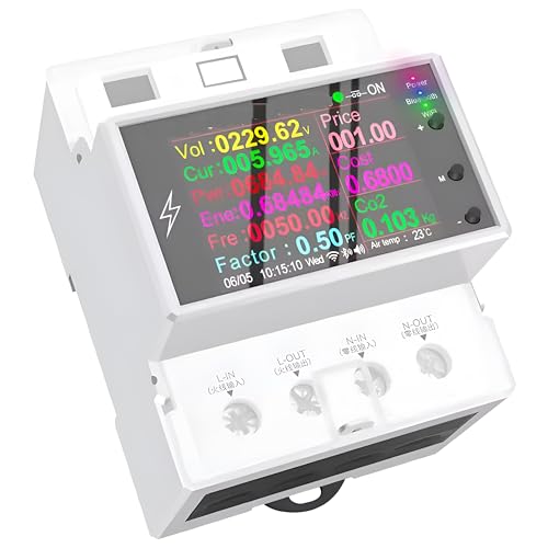 Image of XPR3SS AT4PW 100A Single Phase Smart Life Tuya WIFI Din Rail Smart Switch Remote Control AC 220V 110V Digital Power Energy Volt Amp Kwh Frequency Factor Meter