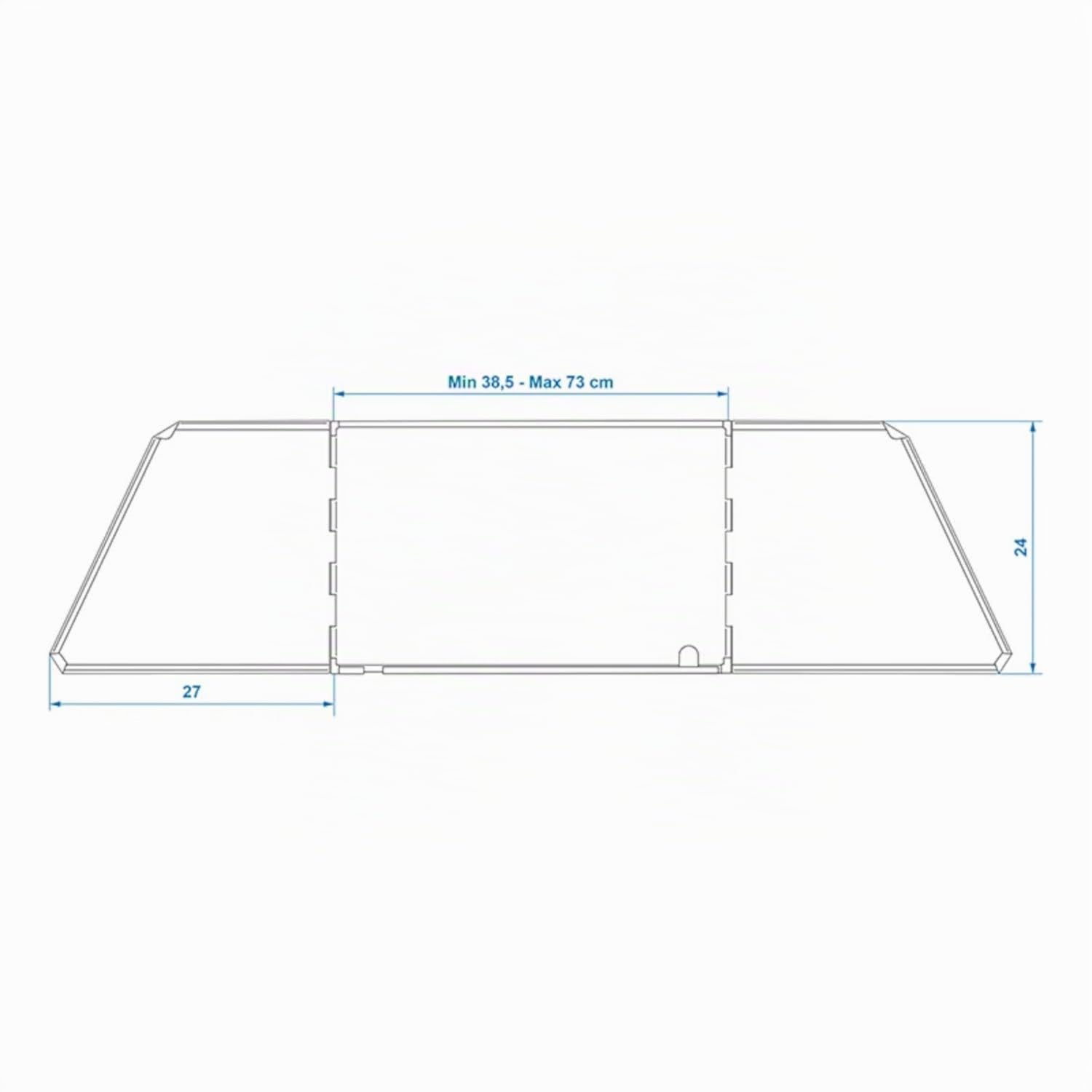 ProPlus Pare-vent de cuisine 38/73 x 27 x 24 cm – Pour réchaud camping et barbecue – Sac de transport inclus – Argent