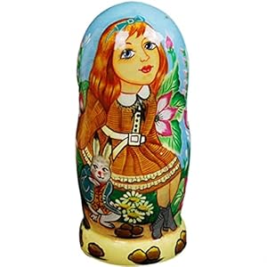 LYLY 7 Stks Russische Nesting Poppen Bloem Matroesjka Handgemaakte Houten Paars Nesting Poppen voor Kids Kerst Home Room…