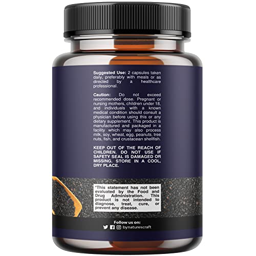 Cold Pressed Black Seed Oil Capsules - Vegan Nigella Sativa Black Cumin Seed Oil Capsules With Omega 3 6 9 Antioxidants And Thymoquinone For Hair Growth Immune Support Joint Health And Digestion #TOP1