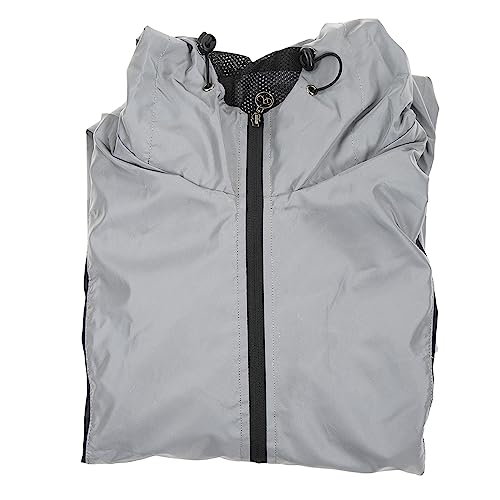 Jauarta Cycling Jacket Windproof Super Bright Reflective Hooded Raincoat for Running Hiking Climbing (XL)