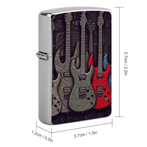 Funda para Encendedor con Diseño de Guitarra en Metal miniatura 2