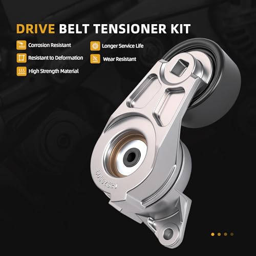 Image of Belt Tensioner Serpentine Belt Idler Pulley Kit for GMC Acadia, for Buick Enclave, for Saturn Outlook, for Chevrolet Traverse, for Saab 9-4X, for Cadillac XTS /SRX, 2.8 /3.6L, 08-18