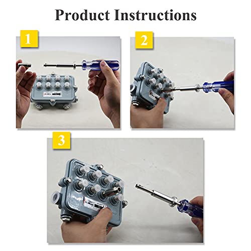 GROWORD 7 Inch Terminator TV Tool LTT-7 GTT-7 CATV Cable Locking Terminator Tool Blue