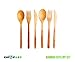 Bamboo Cutlery Set Khelif A & C, Bamboo Utensils, Eco Friendly Flatware Set, Bamboo Travel Utensils, Camping Utensils Set, 08 inch Portable Utensils Set, 2 Knives, 2 Forks, 2 Spoons with case.