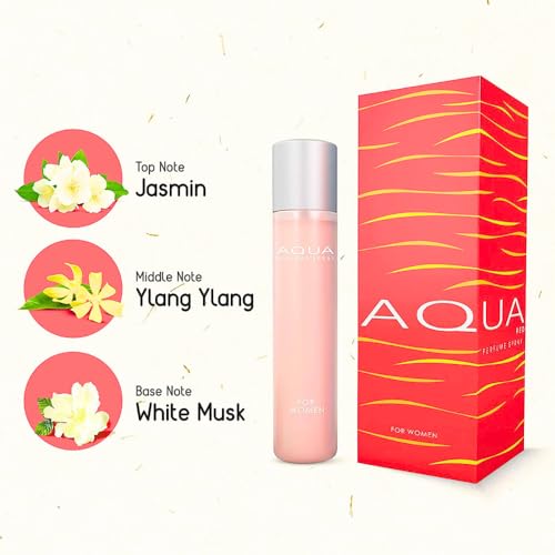Aqua Red Perfume Women | Fresh Scent | Luxury & Premium Perfume | Body spray | Pack of 2 (30 Ml each)
