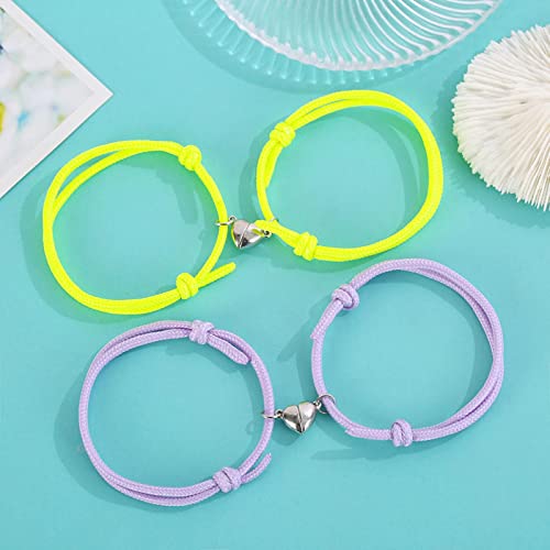 Cadeau de couple romantique avec bracelet aimanté et phosphorescent