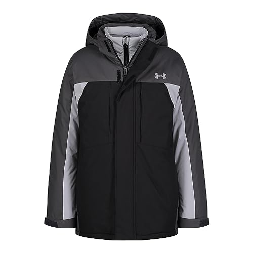 Image of Under Armour Boys Print Westward 3-in-1 Jacket, Removable Quilted Liner & Hood, Windproof & Water Repellant