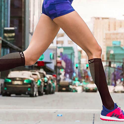 Copper Compression Socks - Knee High For Running, Athtletics, Travel - 6 Pair #TOP5