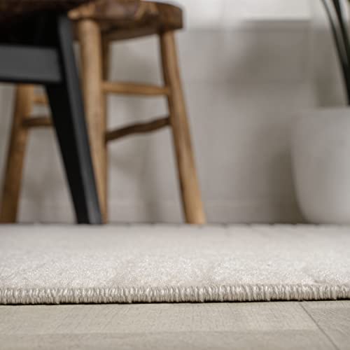 JONATHAN Y Hallie High-Low Curve Ivory/Cream Indoor/Outdoor Runner Rug, 2x8, Minimalist, Pet Friendly, Non-Shedding, Stain Resistant, Hose-Washable for Backyard, Patio, Porch (SCN100B-28) by JONATHAN Y - Image 6