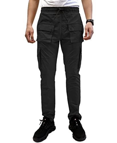 Southpole Mens Men's Lightweignt Tech Woven Nylon Pants, Water Resistant, Quick Dry, 4 Pockets2