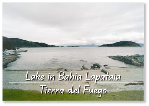 Lake in Bahia Lapataia Amidst Mountains at Tierra Del Fuego, Fridge Magnet