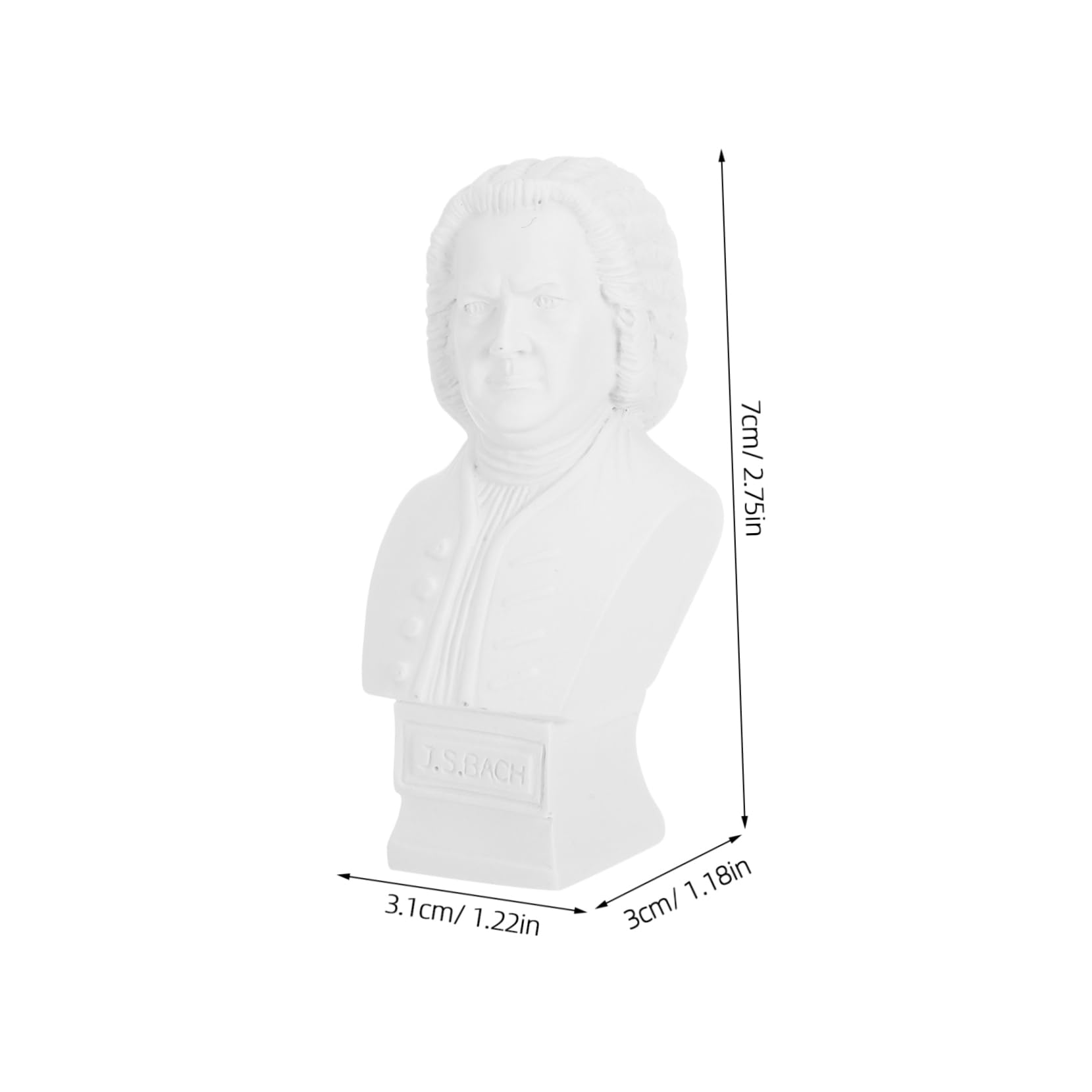 RORPOIR Resin Musician Bust Sculpture Miniature Portrait Figurine for Home Decor European Style Musician Decor for Collectors Art Display and Present Giving