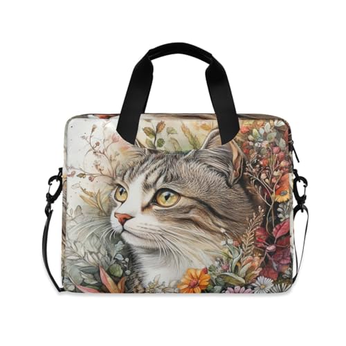 Maletín para laptop 15.6 pulgadas con diseño acuarela gato miniatura 1