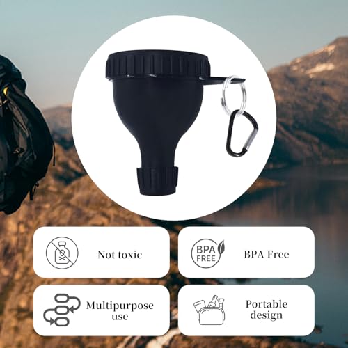 Hebterrka 2er-Pack Proteinpulver Behälter mit Mini Trichter, Tragbarer Protein Trichter mit Schlüsselanhänger