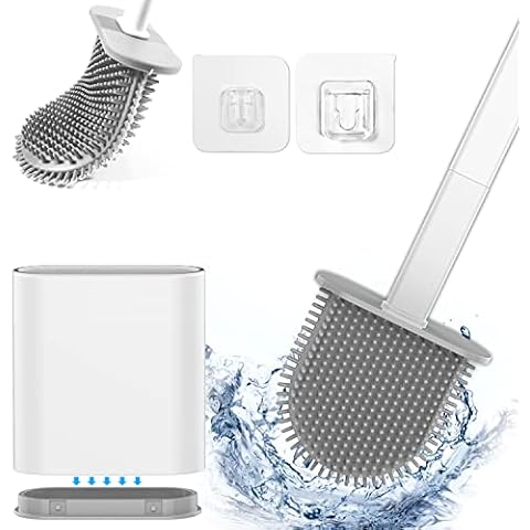 Silicone Toilet Brush,Toilet Cleaning System Cover