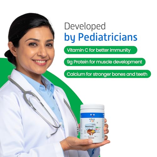 Image of Little Joys Chocolate Hazelnut Nutrimix for Girls (350g) | 7-12 Years | Naturally Sweetened with Dates & Jaggery | With 23 Essential Vitamins & Minerals | 9g Protein per Serving | Supports Overall Health & Development | With Bajra, Ragi, Oats & Almonds