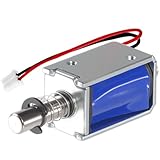 Rilfyzop Industrial Grade Open Frame Actuator Linear Miniature Push-Pull Rectangular Electromagnet,JF-0420B-12VDC,5mm,0.2 inches,2N